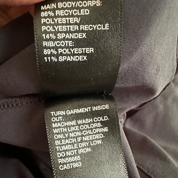 Zella 1X Nylon Stretch Athletic Top T-Shirt Charcoal Gray Athleisure Loungewear - Picture 6 of 6